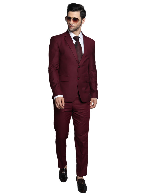 Formal Men Blazer Wine Color - Image 7