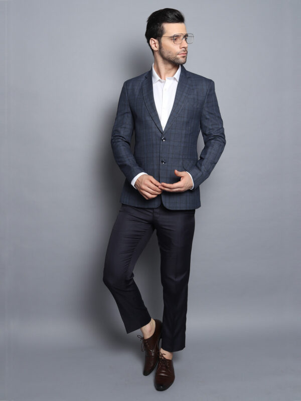 Formal Men Blazer  Blue Checks