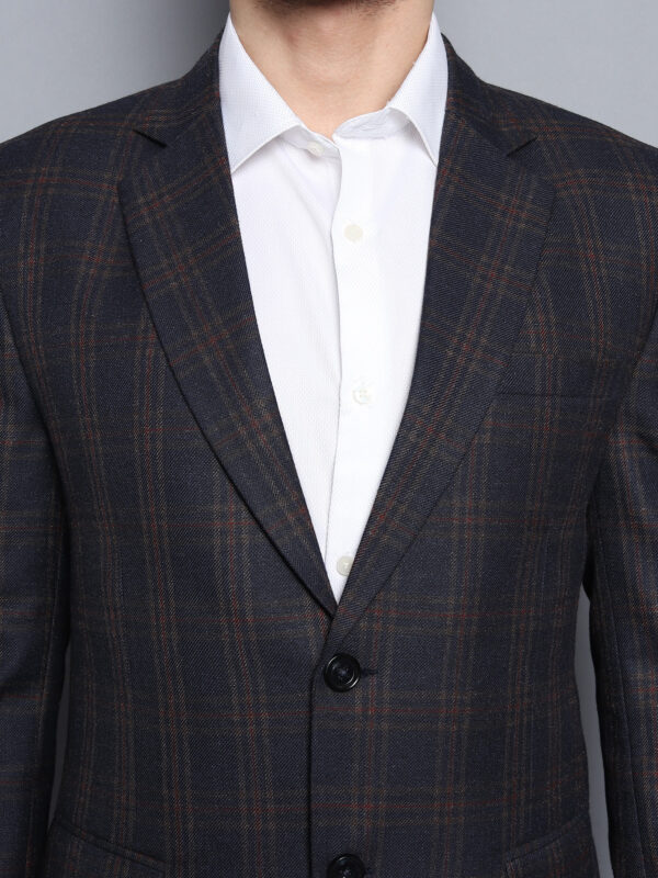 Formal Blazer Navy Blue Checks - Image 3