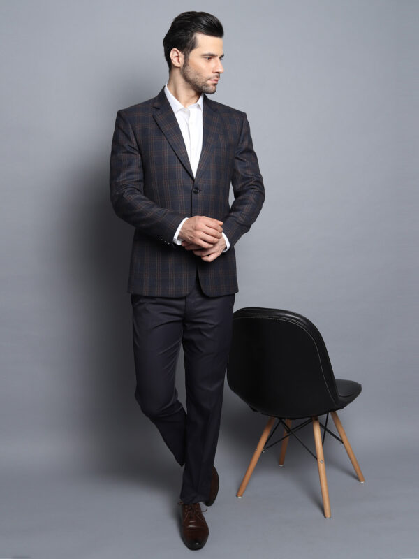 Formal Blazer Navy Blue Checks