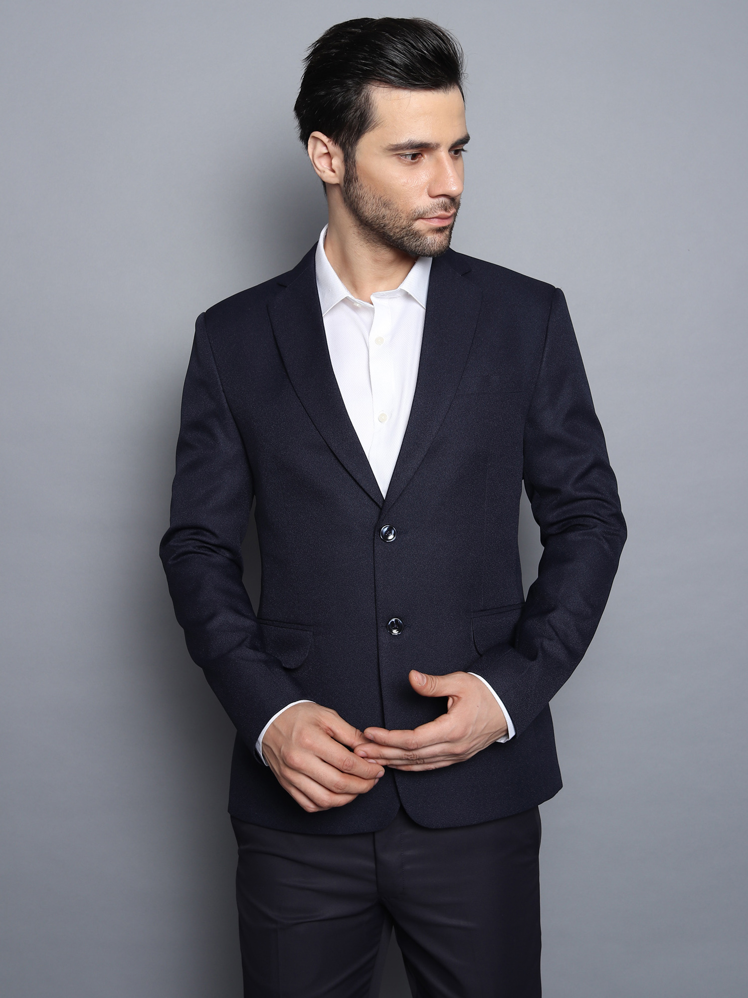 Formal Men Blazer Navy Blue - Image 6