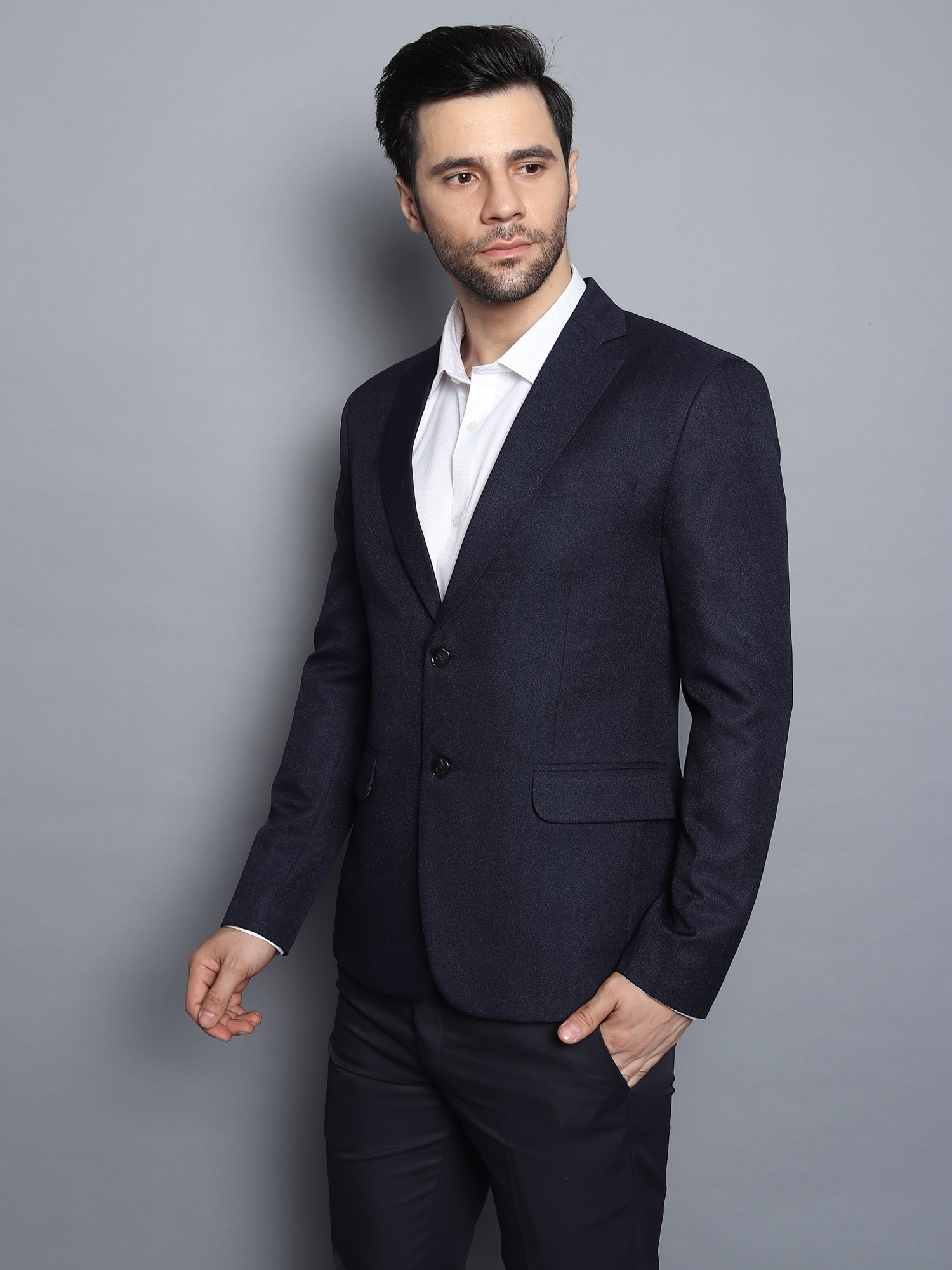 Formal Men Blazer Navy Blue - Image 5