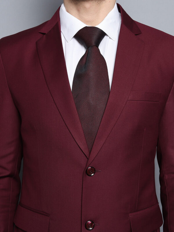 Formal Men Blazer Wine Color - Image 3
